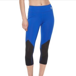 Fila Sport High Waisted Capris Cobalt Blue Small